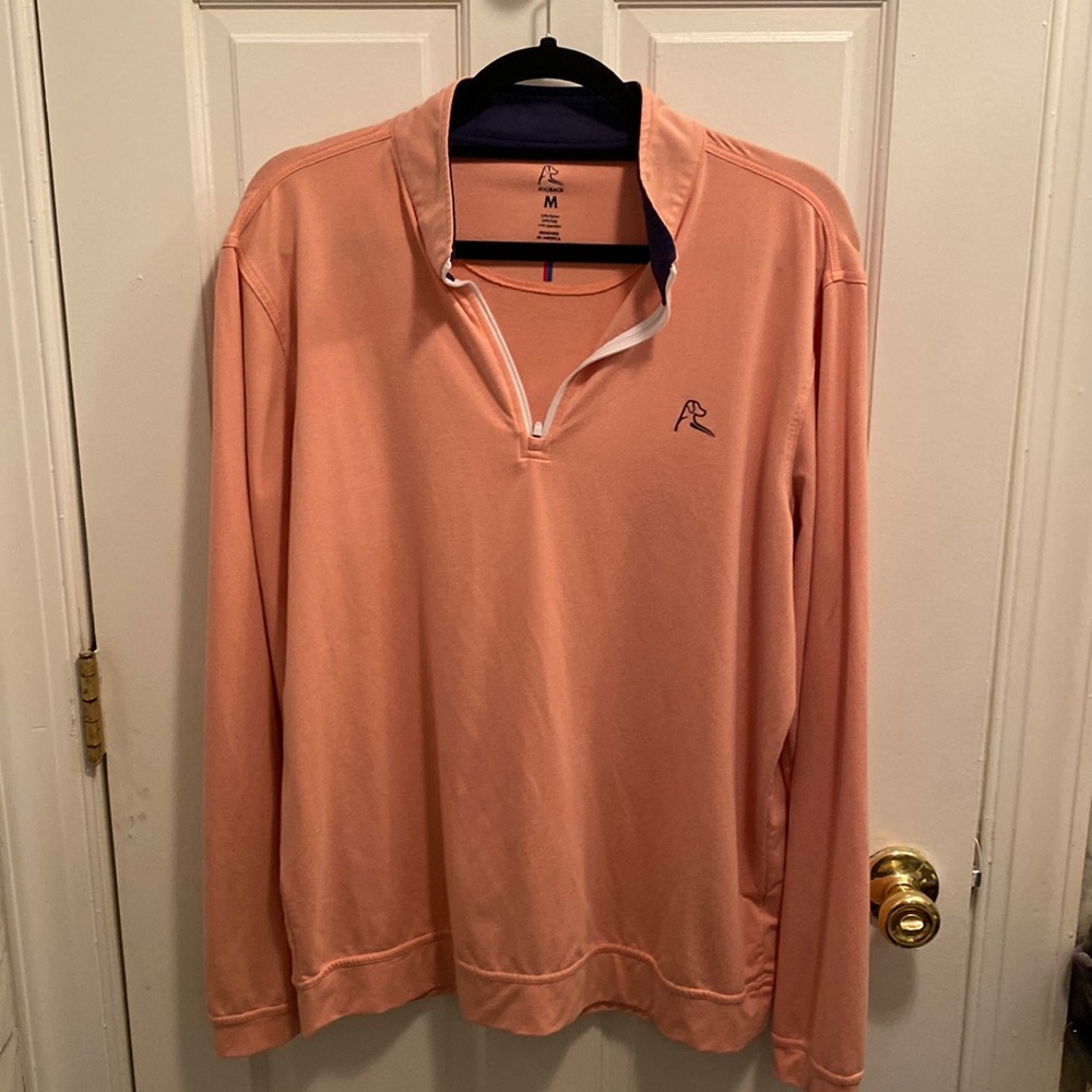Rhoback “Slow Boat” salmon quarter zip